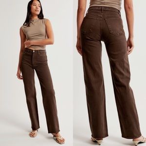 Abercrombie & Fitch 90’s relaxed jean in brown